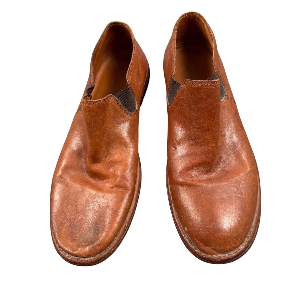 John Varvatos Men Shoes Slip On Leather Loafers Brown Made In Italy 12